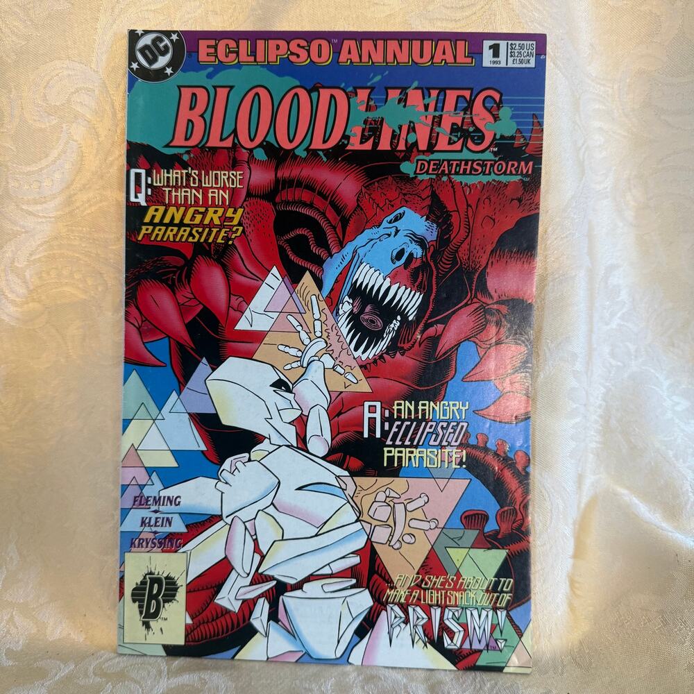 Eclipso Annual #1 1993 DC Bloodlines Deathstorm Vintage Horror Comic Raw